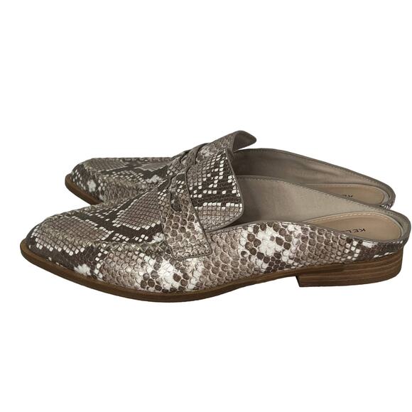 KELSI DAGGER BROOKLYN Sanders Snake Print Leather Mules Size 9 - Picture 5 of 9